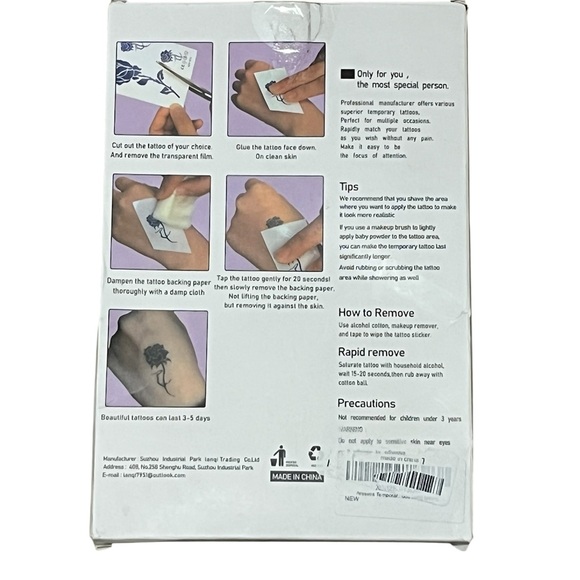 12-Piece Temporary Tattoo Stickers Sleeves Men & Women - Picture 8 of 9